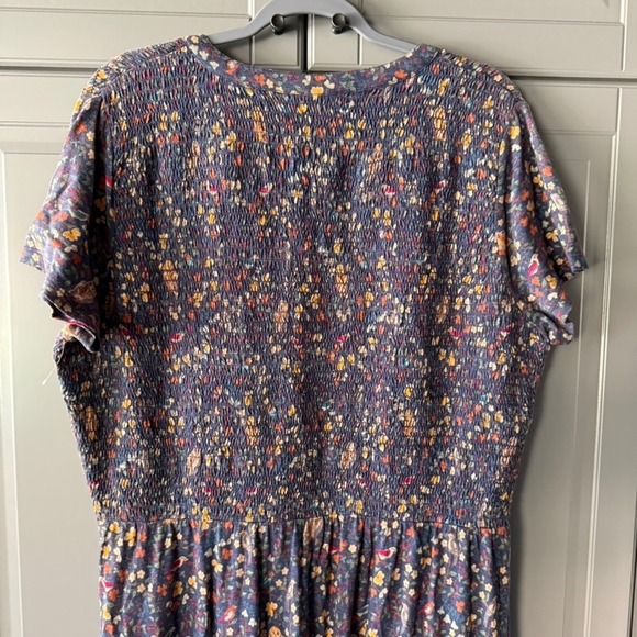 Coldwater Creek Woodland Owl Print Smocked Bodice Maxi Flare Dress, Multi, PM - Picture 10 of 14